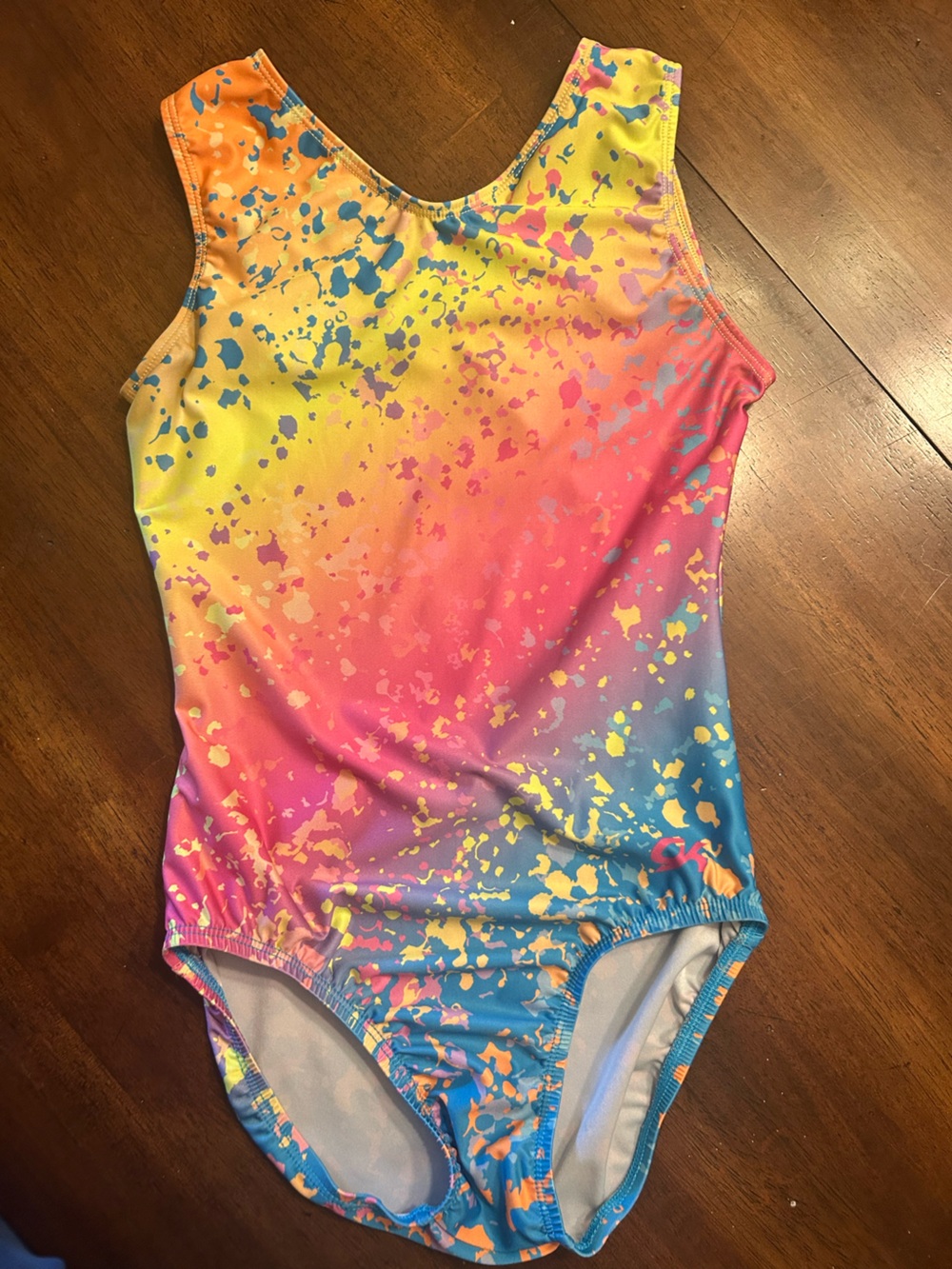 GK Girls Rainbow Splash One-Piece Leotard